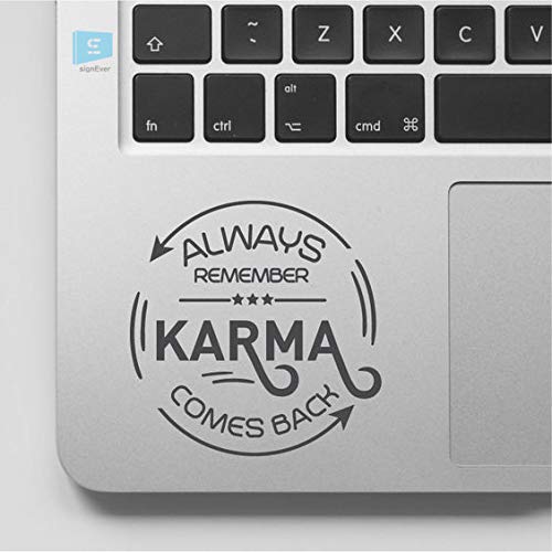 SIGN EVER Always Remember Karma Comes Back Quotes Laptop Trackpad Stickers 15.6 14 13 12 Inches and All Models Decals Vinyl L x H 8.00 cm x 8.00 cm Pack of 2 (B083HLHS89) Amazon Price History, Amazon Price Tracker