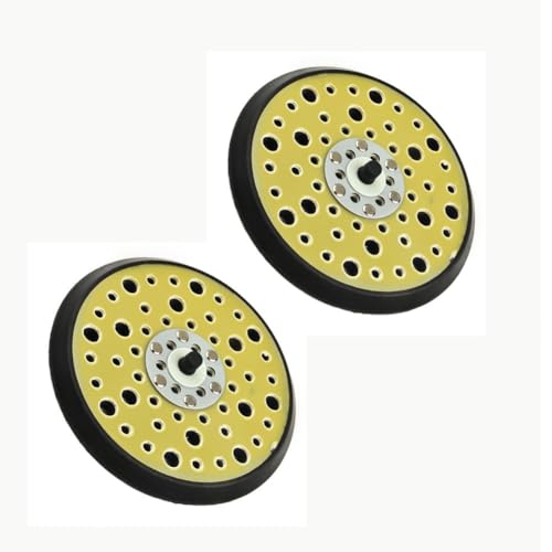 Violiica Paquete de 2 almohadillas de respaldo para lijadora orbital aleatoria de 150 mm con 54 agujeros para Bosch DEROS con rosca de 5/16 pulgadas