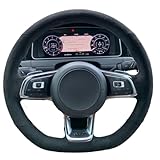 Für VW Für Golf R Für MK7 Für Golf 7 Für GTI Für VW Für Polo Für GTI Für Scirocco 2015 2016 Wildleder Leder Auto Lenkrad Abdeckung