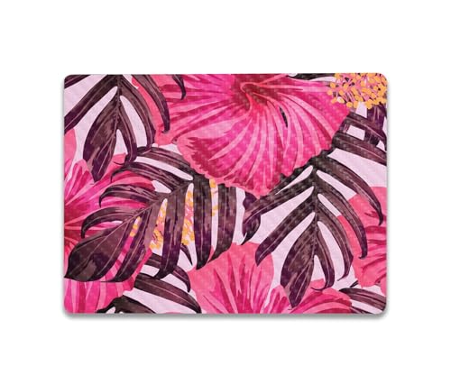 Image of MightySkins Carbon Fiber Skin Compatible with Microsoft Surface Laptop Go 3 (2023) Full Wrap Kit - Tropical Pink | Protective, Durable Textured Carbon Fiber Finish | Made in The USA