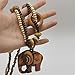 SwirlColor Fashion Bohemian Vintage Cuenta de Madera Étnica Colgante de Resina Elefante...