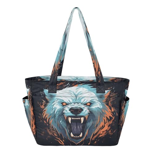 Sac de plage ours polaire art animal cabas femmes pour voyage et courses