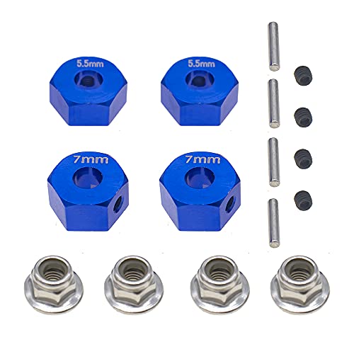 Traxxas Slash 2WD moyeus hexagonaux aluminium 1/10