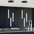3 Light Black Pendant Lighting Mini Chandelier for Kitchen Island Modern Crystal LED Pendant Light Adjustable Dimmable Pendant Light Fixture for Dinning Room Bedroom Ceiling Hanging Lights 2700K 6000K