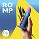 ROMP Piccolo Pegging Kit - 5 Zoll Silikon Strap On Dildo - Verstellbarer Harness Strap On Kit mit nicht-realistischem Saugnapf - P-Punkt & G-Punkt gebogener Dildo - Maschinenwaschbar