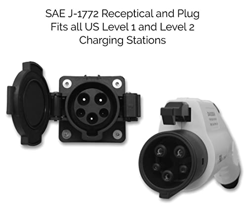 Inteset 21Ft 40Amp J1772 Ev Extension Cord, Made In Usa - For Electric Vehicle Charging Stations, Carrying Bag, Ultra-Flex Cable, Ul Listed Parts #TOP4