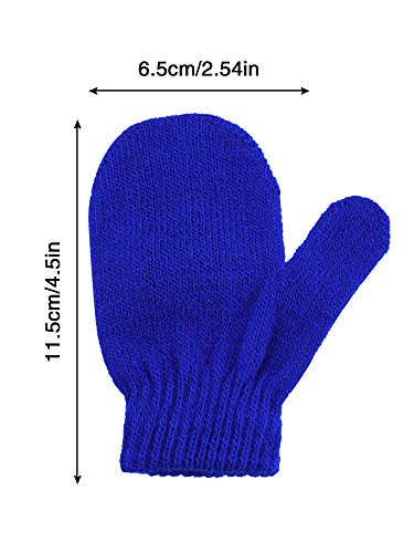 Boao 6 Pairs Toddler Mittens Kids Winter Knit Gloves Stretch Mittens for kids Toddler Boys Girls2