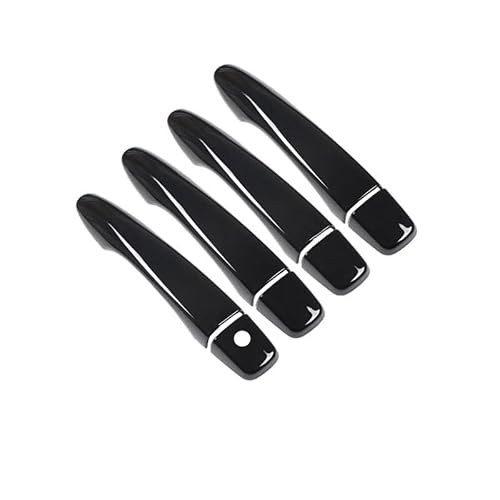 Qwqthgs One Color Car Exterior Door Handle Cap For Nissan Kicks 2016-2021 Gloss Black Chrome Car Door Handle Cover Catch Cap Trim Molding Accessories