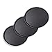 Schramm® 3 Pezzi Vassoio Gastro Vassoio Gastro 35x2cm Rotondo Nero 3-Pack con Rivestimento Antiscivolo Bordo Alto Vassoio per Cameriere Vassoio Gastro per Cameriere