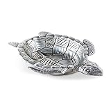 Arthur Court Designs Aluminum Metal Sea Turtle Oval Food Serving Bowl - Coastal Theme Centerpiece 16 inch Long