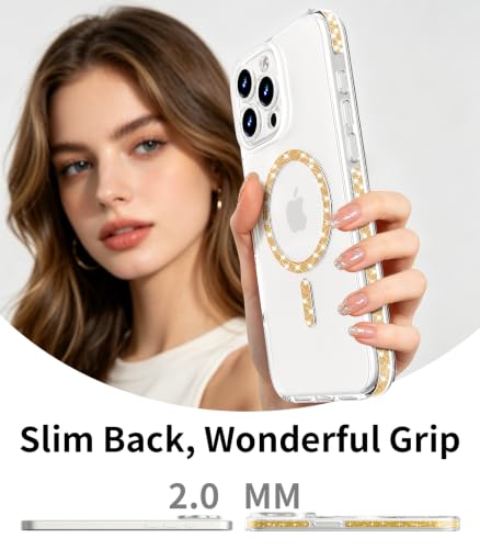 Coque iPhone 15 Pro girly dorée idée cadeau idéal femme