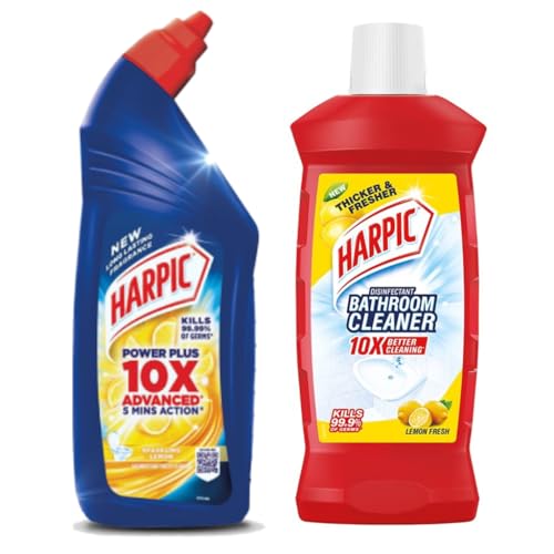 Harpic 1 L Lemon Disinfectant Bathroom Cleaner Liquid + 1 L Lemon Disinfectant Toilet Cleaner Liquid (B0B9XT31VM) Amazon Price History, Amazon Price Tracker