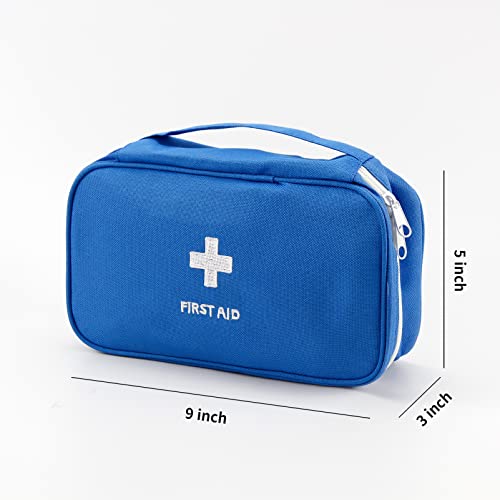 Image of TOPASION Portable Empty First Aid Kit Bag, Travel Medicine Pouch, Small Medical Bag (Blue)