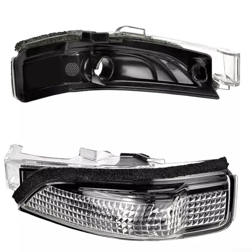 ZiStarlilife Lente indicadora de espejo retrovisor derecho compatible con Toyota Auris 2013-2018 para Avensis 2015-2018 Corolla para C-HR para Verso cubierta de luz intermitente lateral