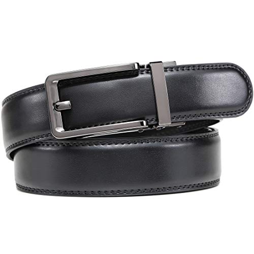 Image of Men's Ratchet Comfort Click Belt -1 3 /8 Leather Dress Belt