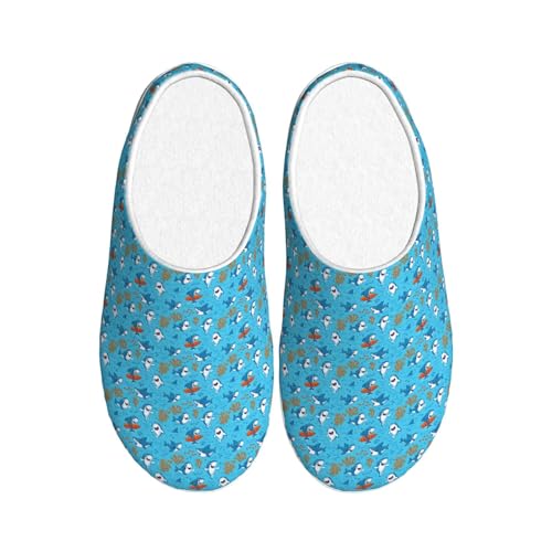 Pantoufles lavables motif baleine pour soulager les pieds fatigués intérieur extérieur