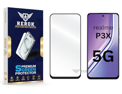 Image of Gorilla Tempered Glass Screen Protector Compatible with Realme P3x 5G [Pack of 1] | Edge-to-Edge, Bubble-Free, Case Friendly, Easy Installation Kit