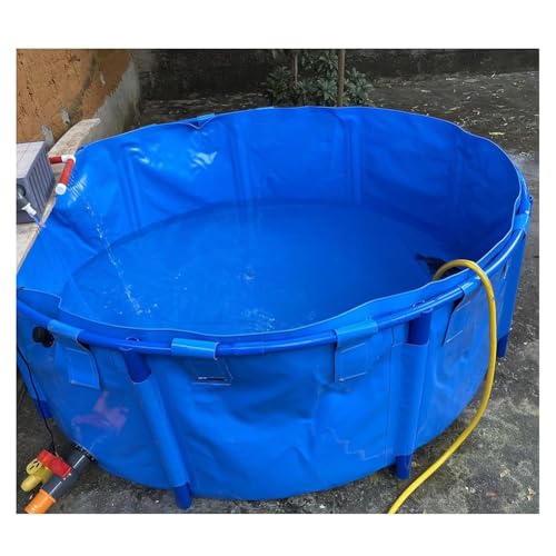 Aufstellpool für Hinterhof, PVC-Rahmen, vielseitiger Kunststoff-Teich und Bewässerungsbehälter für Koi-Fische, einfache flexible Einrichtung (2 x 0,6 m)
