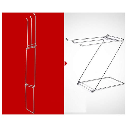 TKDMR Foldable 304 Stainless Steel Kitchen Rag Rack Drying Rack Dishcloth Hanger Desktop Waterlogging Rag Holder Silver (S) - Thumbnail 4