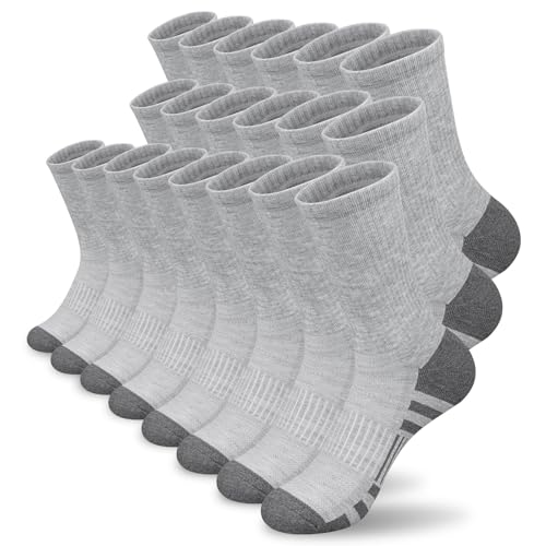 Lista de Ropa de Fútbol para Hombre los 5 mejores. 42 NACOOL 10 PCS Calcetines Deportivos Hombre,Transpirables y Duradero de Algodón Mid Crew Calcetine, Absorbe El Sudor y Antiolo, Calcetas Deportivas Hombre para Futbol, Correr,...