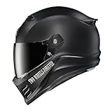 ScorpionEXO Covert FX Full Face Adult Motorcycle Helmet Street Fighter Style - Bluetooth Ready Speaker Pockets DOT ECE VTWIN Visionary (Matte Black - Large)