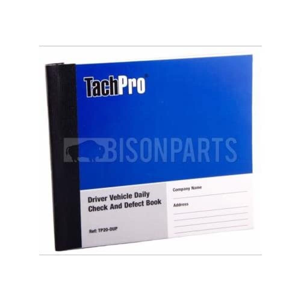 Bison Parts 100201 TachPro Tachograph 20 Pages Duplicate Vehicle Daily Check & Defect Book