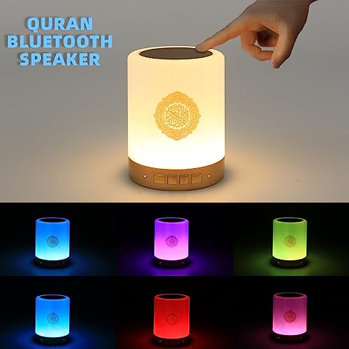 Quran Lampe de haut-parleur LED tactile portable Bluetooth avec télécommande et application, haut-parleur Bluetooth Azan dans de nombreuses langues, y compris l'anglais et l'arabe – Image 6