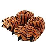 Aopuro Women Plush Animal Paw Slippers - Novelty Bear Claw - Cozy Furry Warm Memory Foam - Halloween & Christmas Gifts