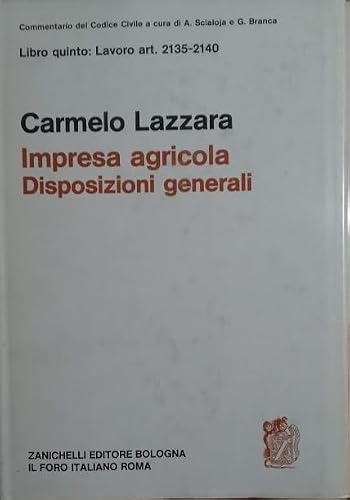 Imagen de Libro quinto: Lavoro art. 2135-2140 IMPRESA AGRI