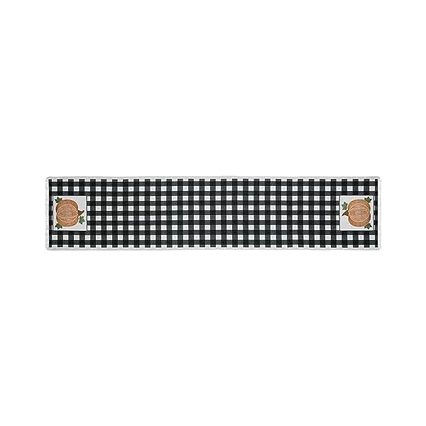   VHC-Brands-Annie-Black-Check-Pumpkin-Seasonal-Fall-Autumn-Thanksgiving-Halloween-Decor-for-Kitchen-Dining-Room-Party-Gifts-Table-Runner-12x60