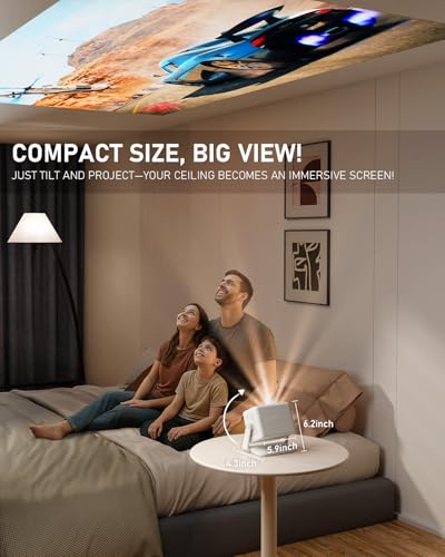 【Netflix Licensed & Auto focus Projector】VISSPL Smart Projector with WiFi and Bluetooth, Auto Focus & Keystone Protable Mini Projector with Stand, Native 1080P Netflix Home Theater Projector - Image 8