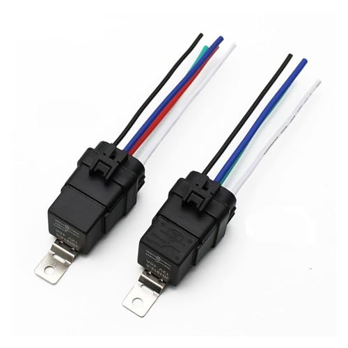Relé de coche 12V 4 pines estanco con enchufe cableado 40A para modificaciones