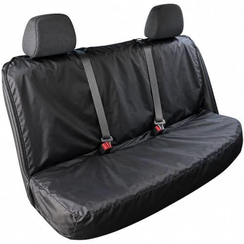 Image of Carseatcover-UK® Heavy Duty Black Waterproof Universal Rear Cover - Multi Fit Protector for Most Cars - Ideal Dog Accessories and Car Seat Protectors for Tradesmen, Mechanics and Child Seats