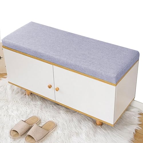 Cojín de banco de piano azul cielo de 48 x 18 pulgadas, almohadilla antideslizante para bancos de almacenamiento, ventanas de bahía, muebles de patio, sillas largas y columpios con cremallera y