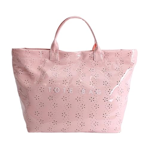 Sac fourre-tout de travail rose en PVC résistant avec compartiment intérieur verrouillable