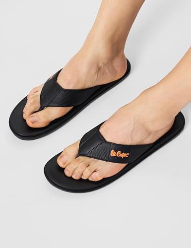 Image of Men's logo print flip-flops slippers