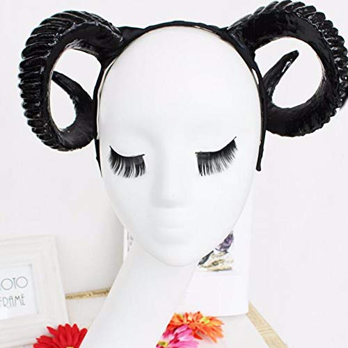 Halloween Fait main DIY Prop Serre-tête Corne Headwear Cosplay Accessoire Démon Evil Gothique Lolita Bandeau Cheveux Changlesu Cover