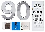 Numéros de porte en chrome argenté audacieux – Dotés d'une élégante finition chromée 3D, ces numéros de porte argentés brillent magnifiquement à la lumière du jour et offrent une excellente visibilité à distance.