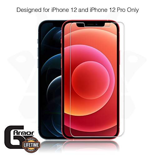 G-Armor 2 Pack Screen Protector For Iphone 12 And Iphone 12 Pro - Tempered Glass Screen Saver, Phone Case Friendly, Lifetime Replacement, Protective Screen Cover For 6.1 Inch Iphones #TOP1