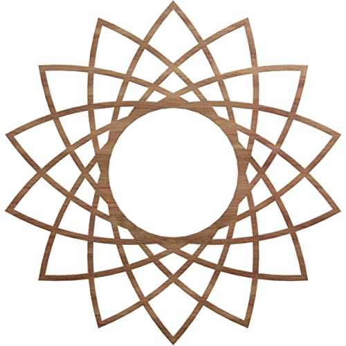 Image of Ekena Millwork 30 inchOD x 11 1 /2 inchID x 3 /8 inchT Eleanor Wood Fretwork Pierced Ceiling Medallion, Walnut