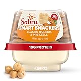 Sabra Snackers Classic Hummus with Pretzels, Individual Hummus Cup for On the Go Snacks, 4.56 Oz