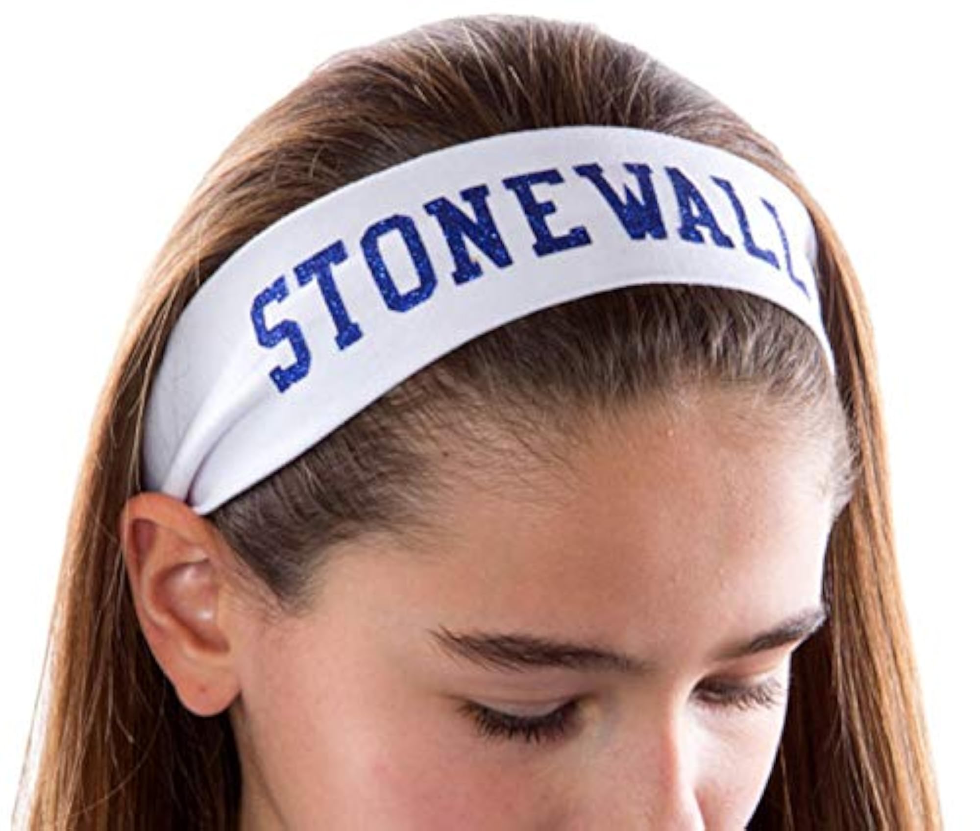 Personalized Cotton Stretch Headband with Glitter Text