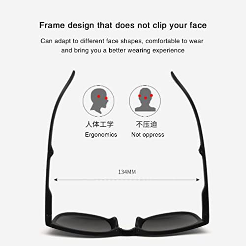 Folding Sunglasses UV400 Protection Sunscreen Sunglasses Men's Brown Shade Glasses4