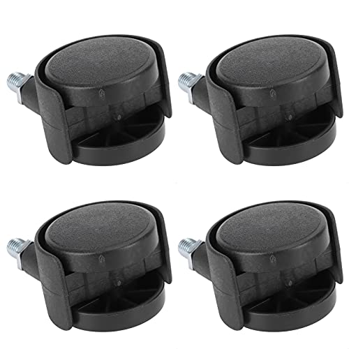 Image of 4PCS 1.5 Inch Swivel Caster Wheels with Threaded Stem - 360 Rotatable Heavy Duty Furniture Casters for Office Chair, Cabinet, Desk, and Bed Frame