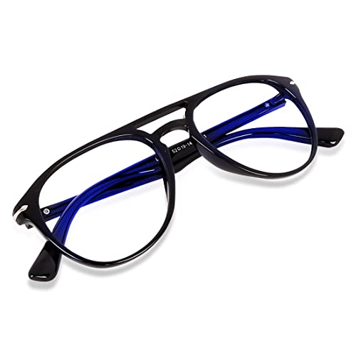 Image of Legend Eyewear Money Heist Professor Eyeglass ARC Glass Blue Light Blocking Coating Glasses for Men Women Retro Aviator Computer Eyewear Acetate Italic Frame