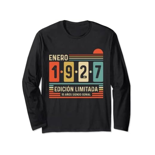 95 Años Enero 1927 Leyenda Regalo 95 Cumpleaños Manga Larga