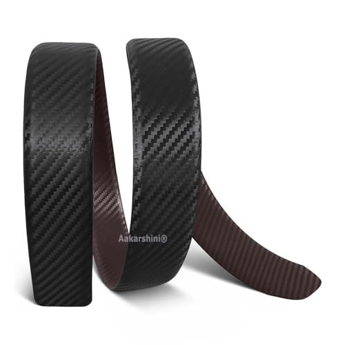 Image of Genuine Italian Leather Reversible Belt Strap Only for Men | No Hole | Without Buckle | Adjustable Cut-to-Fit | Black & Brown | 1.3 Inches Wide