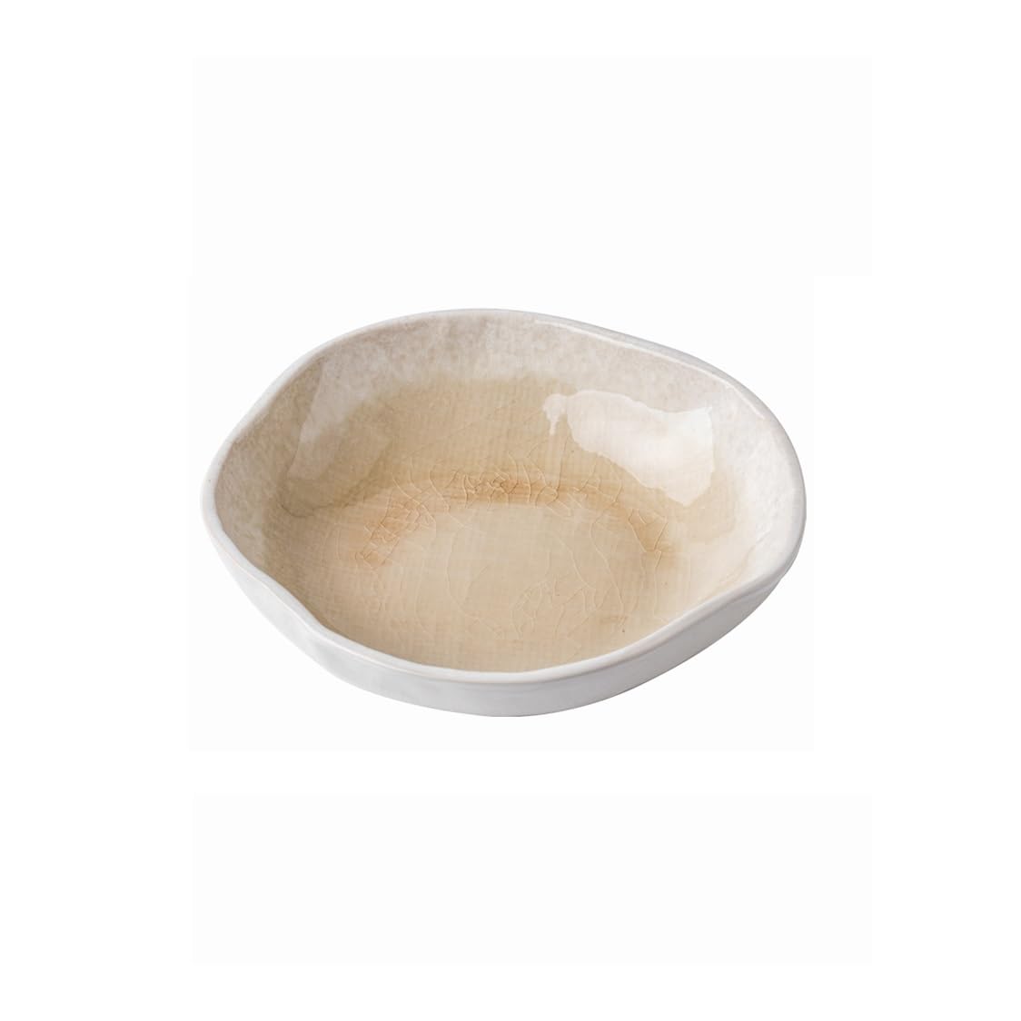 GFHTRELY Salad Bowl 7.5-inch Ice Crack Glaze Vegetable Bowl Special-shaped Salad Restaurant Ceramic Home Afternoon Tea Breakfast Oatmeal Fruit Bowl