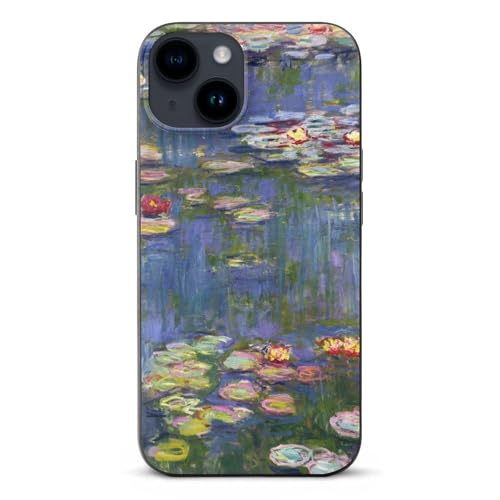 iPhone14Pro用ケース クロード・モネ 睡蓮 いPhone14Pro用ケース アイフォン14Proカバー TPU スマホケース 軽量 薄型 おしゃれ 全機種対応 ワイヤレス充電対応