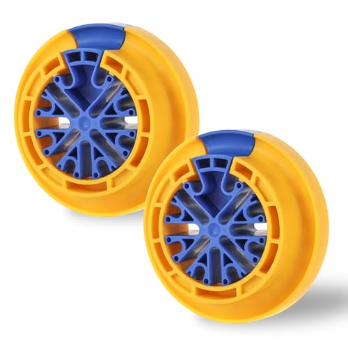 Cable Comb Kit Wire Comb for Network Ethernet Cable Management Organizer Tool with Cat5 Cat6 Wire Straightener Low Voltage PSU Organizing Tool (2 Pack Yellow Blue)